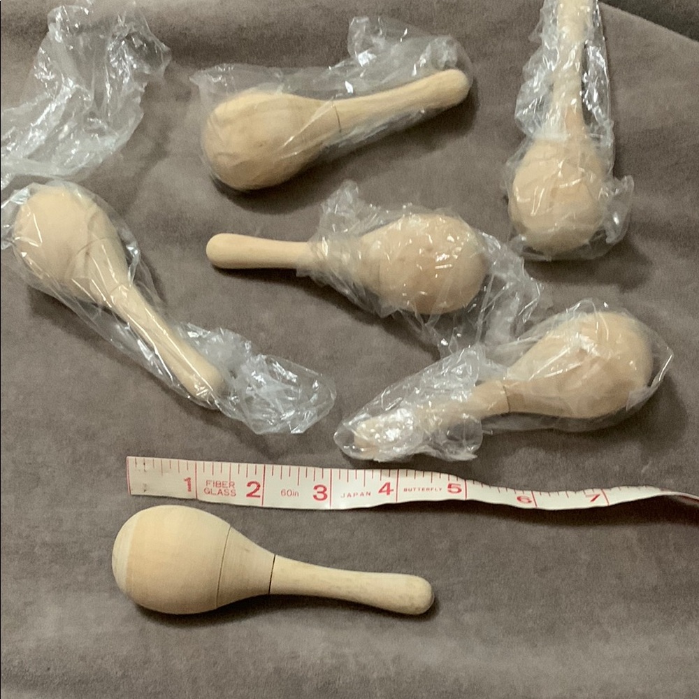 Natural Wooden Maracas Set for Kids